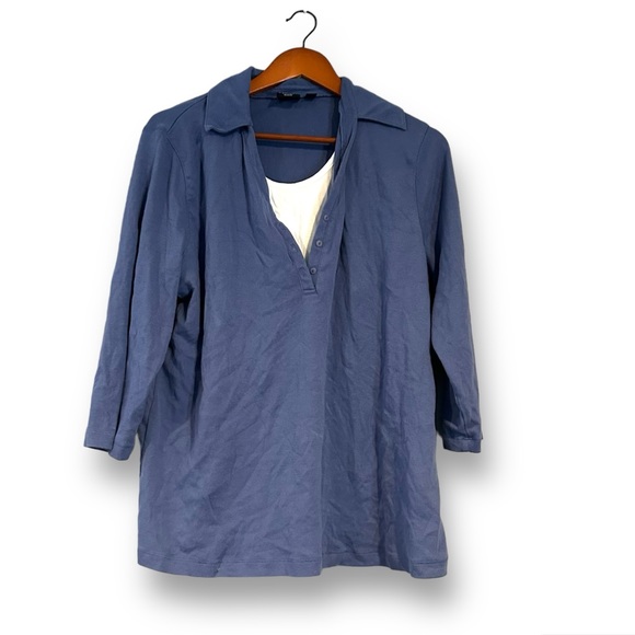 [Sonoma] BOGO $1 Blue Collared Shirt - Picture 1 of 7
